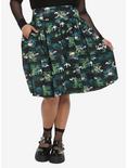 Universal Monsters Creature From The Black Lagoon Allover Print Skirt Plus Size, MULTI, hi-res