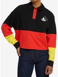 Disney Mickey Mouse Color-Block Crop Long-Sleeve Polo Shirt, MULTI, hi-res