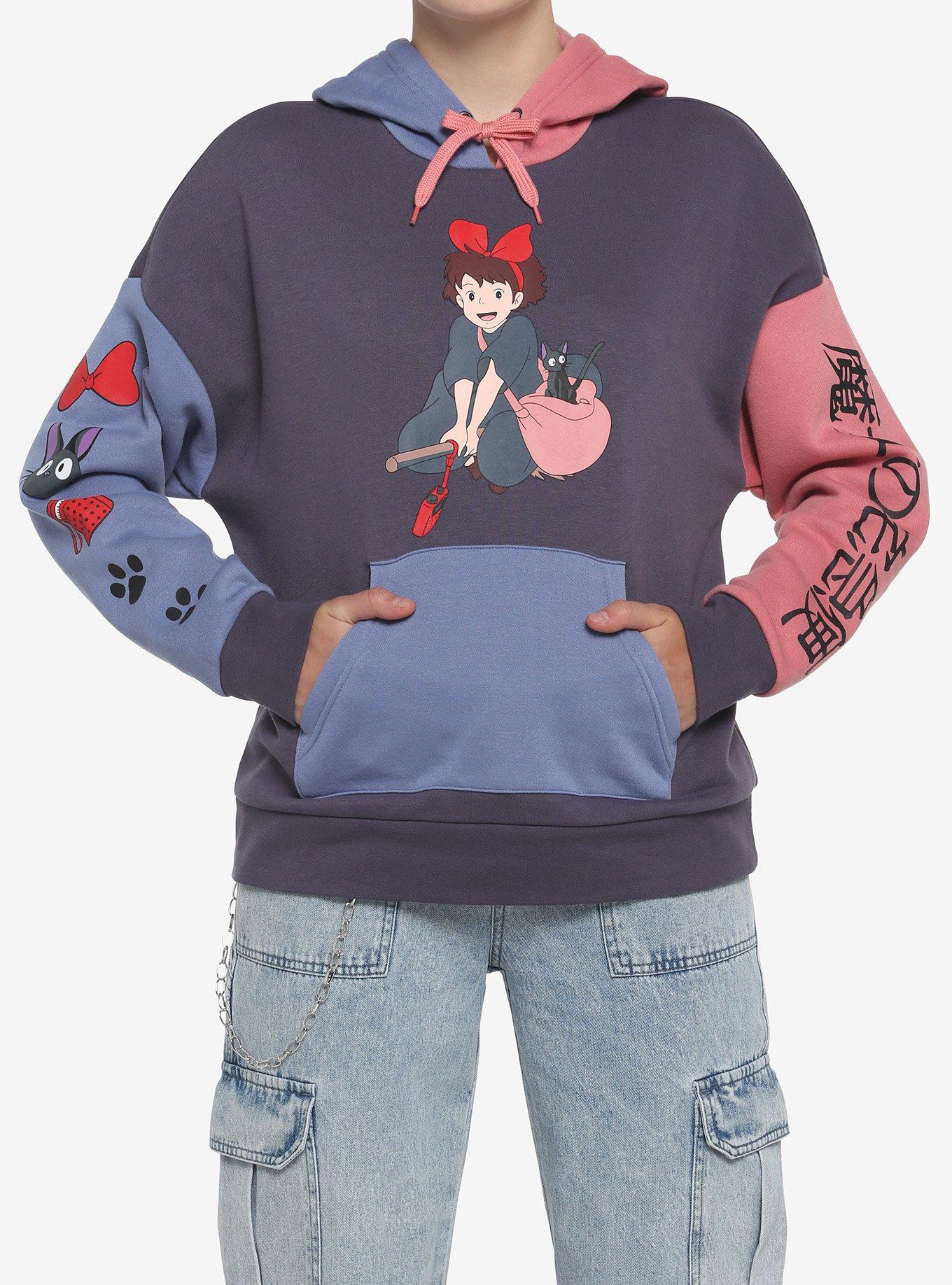 Her Universe Studio Ghibli Kiki's Delivery Service Color-Block Hoodie, PINK  PURPLE, hi-res