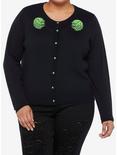 Universal Monsters Creature From The Black Lagoon Cardigan Plus Size, BLACK  GREEN, hi-res