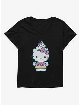 Hello Kitty Kawaii Vacation Ice Cream Outfit Womens T-Shirt Plus Size, , hi-res