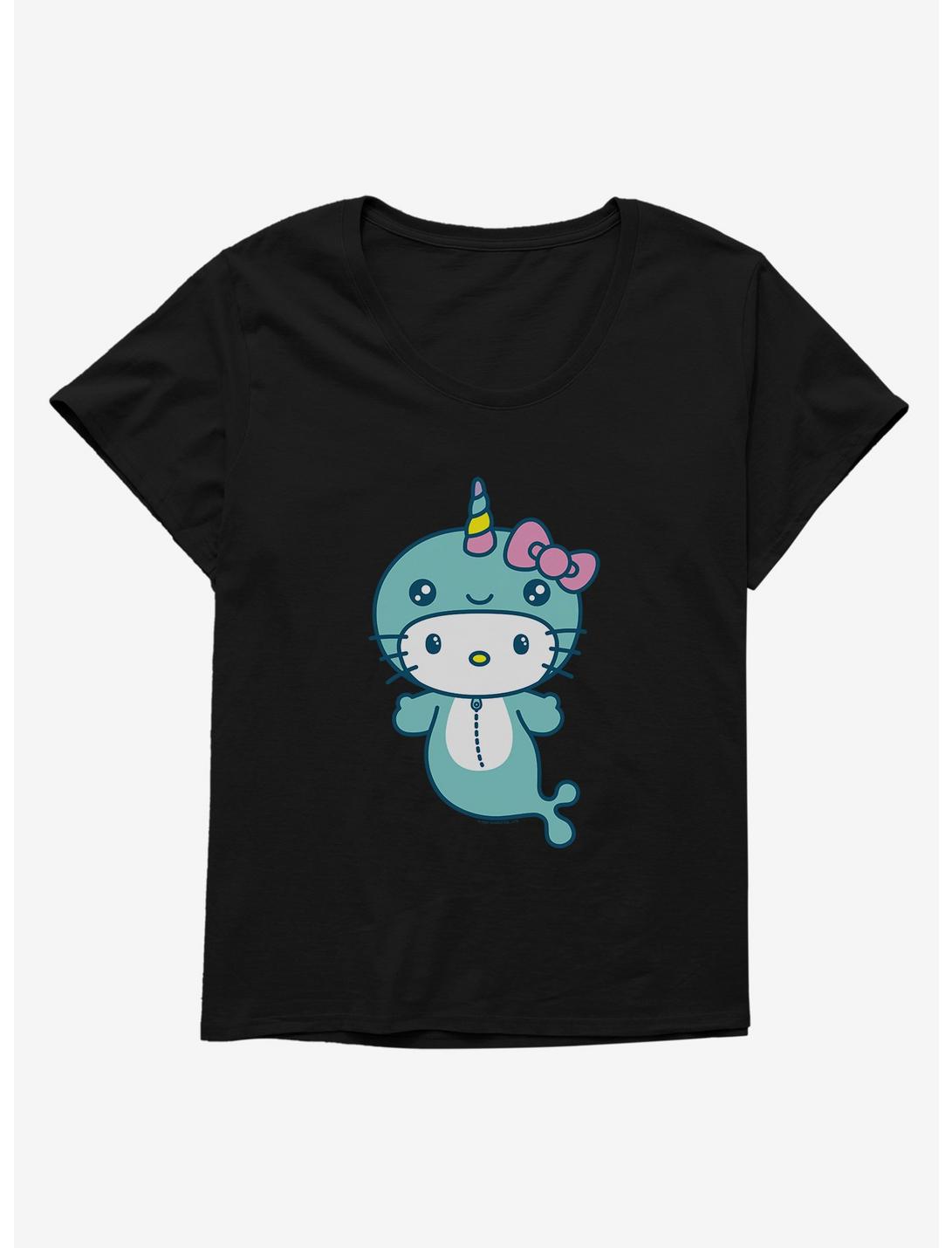 Hello Kitty Kawaii Vacation Narwhal Outfit Womens T-Shirt Plus Size, , hi-res