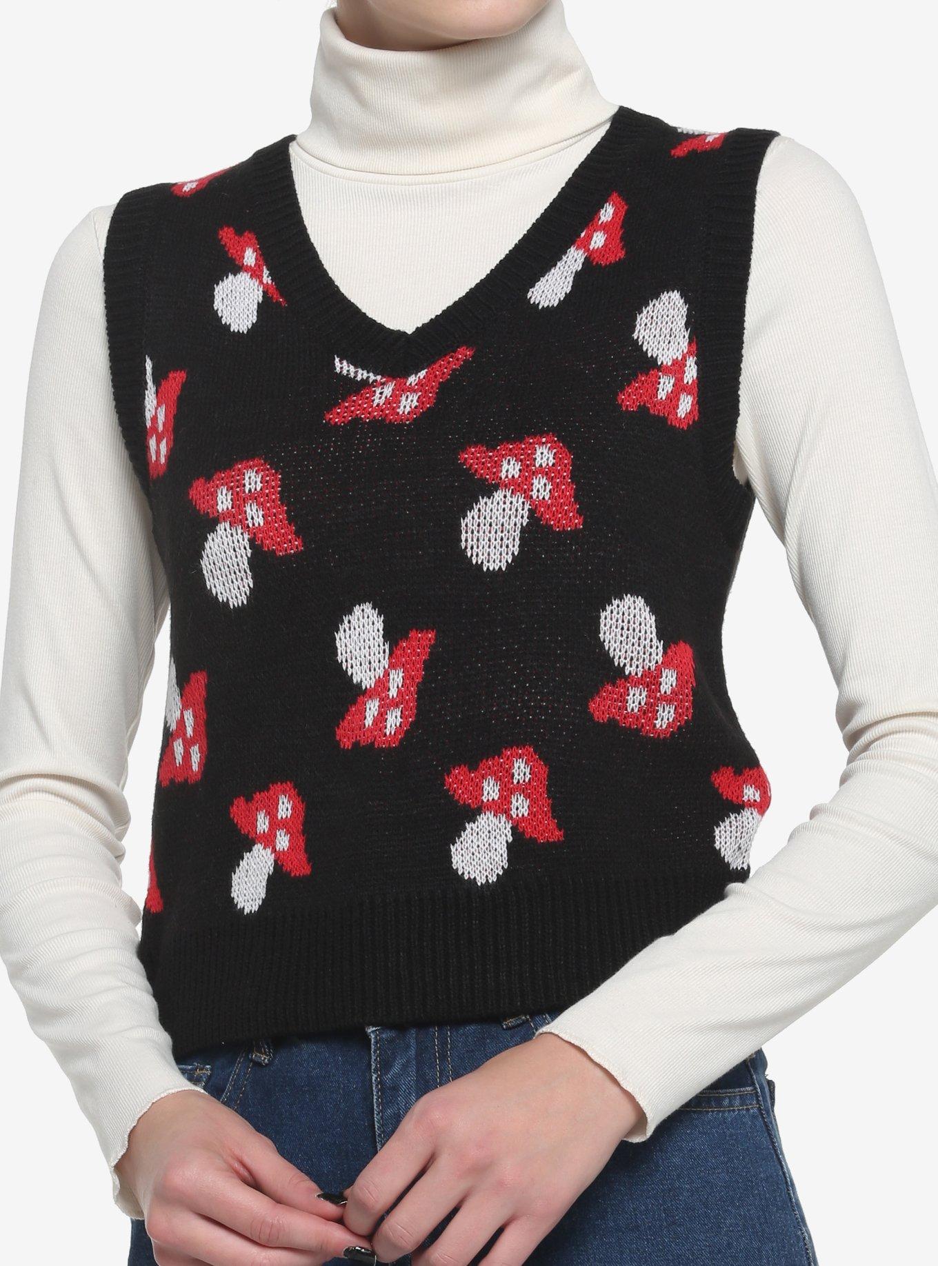 Mushroom Girls Sweater Vest, , hi-res