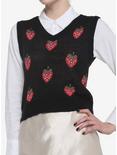 Strawberry Girls Sweater Vest, BLACK, hi-res