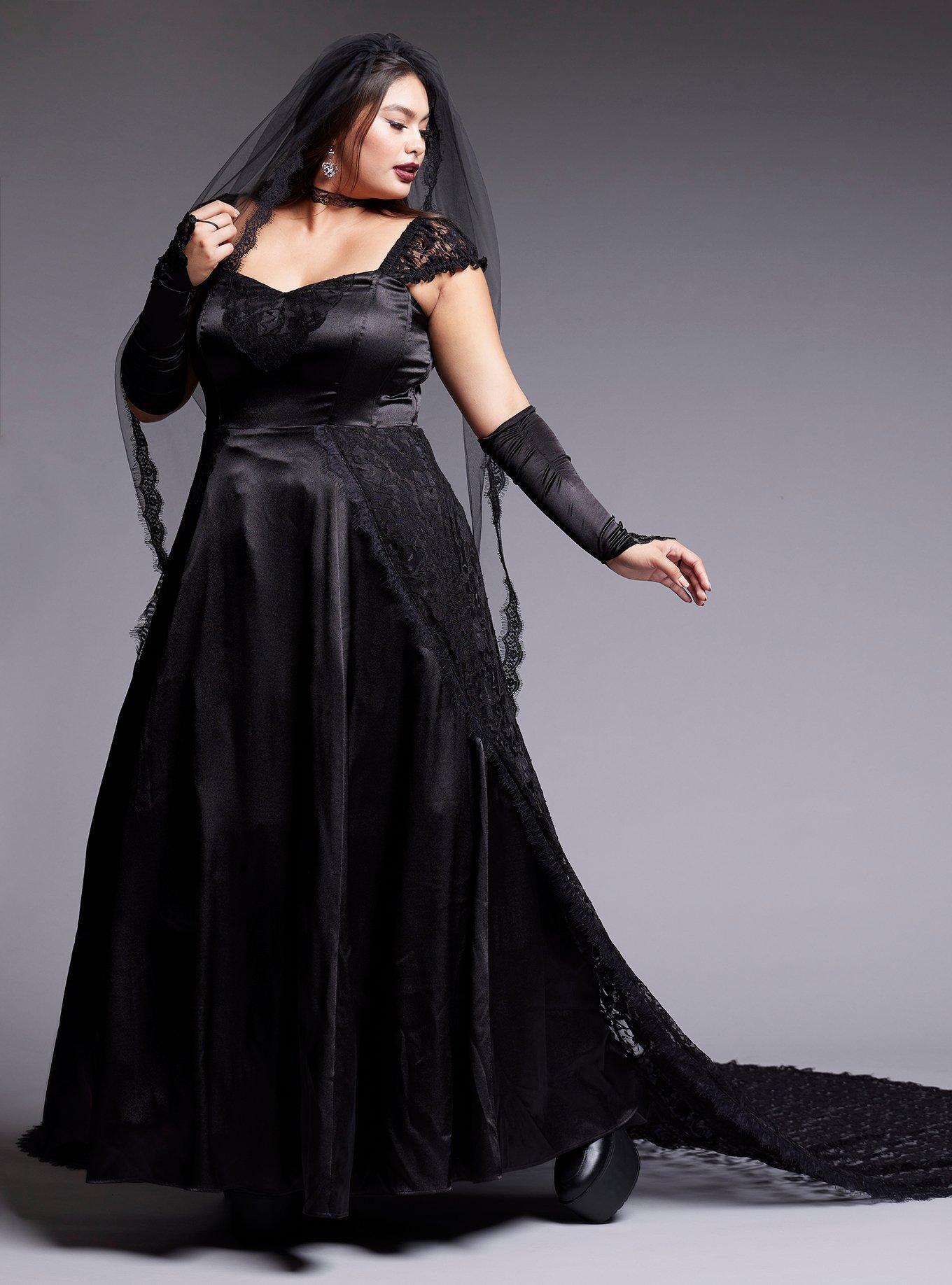 Black Lace Gothic Special Occasion Dress Plus Size Limited Edition
