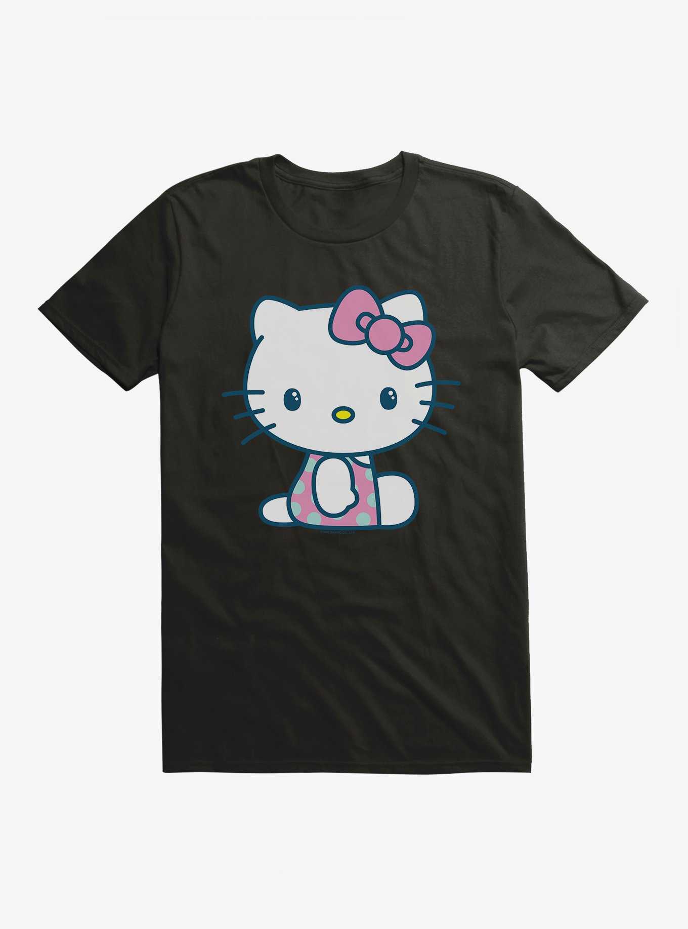 Hello Kitty Kawaii Vacation Polka Dot Swim Outfit T-Shirt, , hi-res