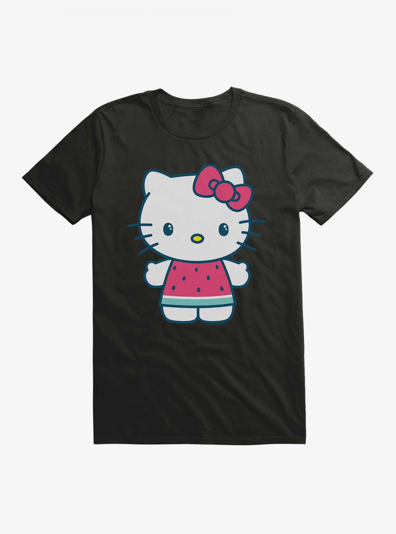 Hello Kitty Kawaii Vacation Watermelon Outfit T-Shirt, , hi-res