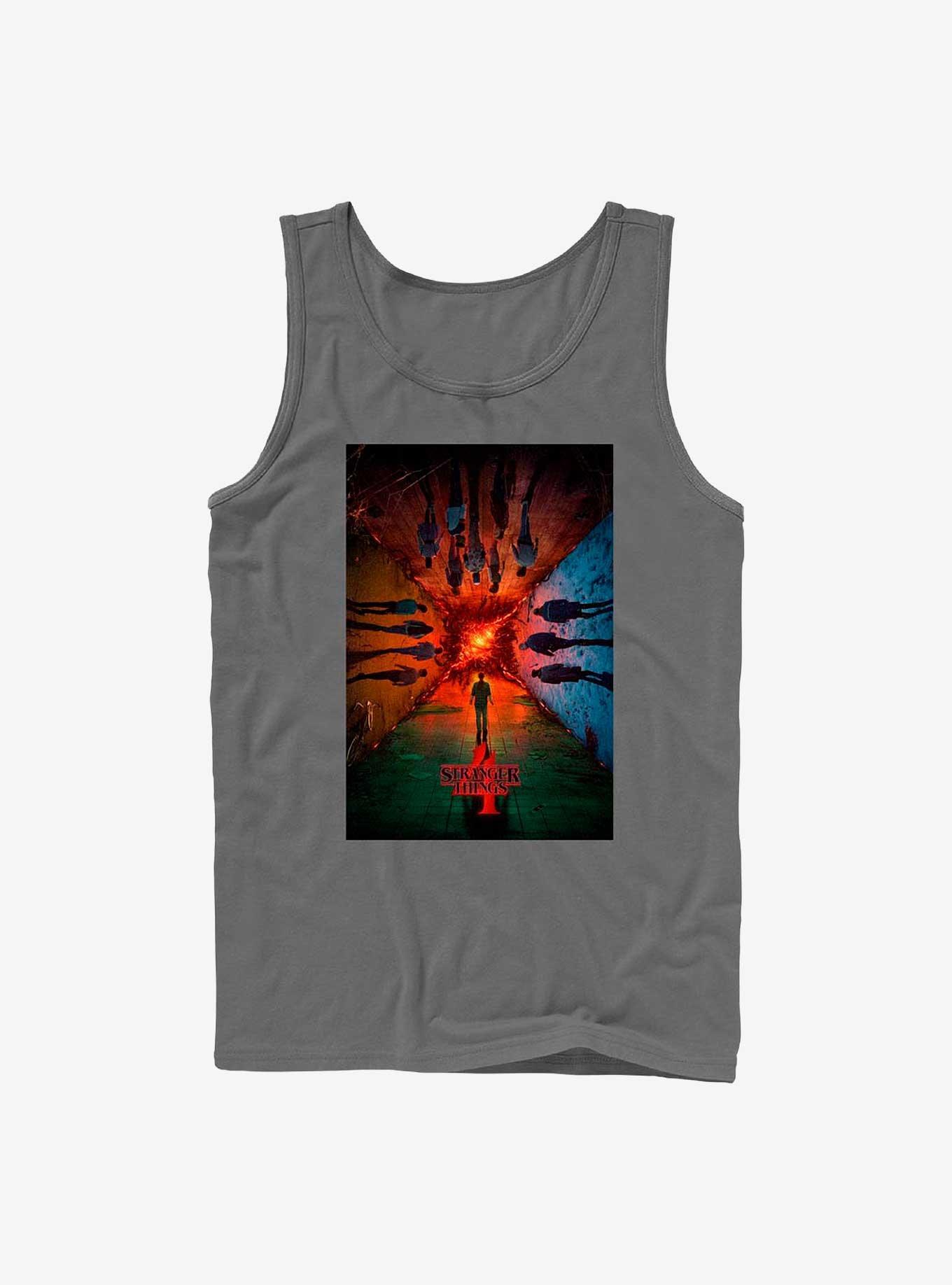 Stranger Things Season 4 Main Poster Tank Top, CHARCOAL, hi-res