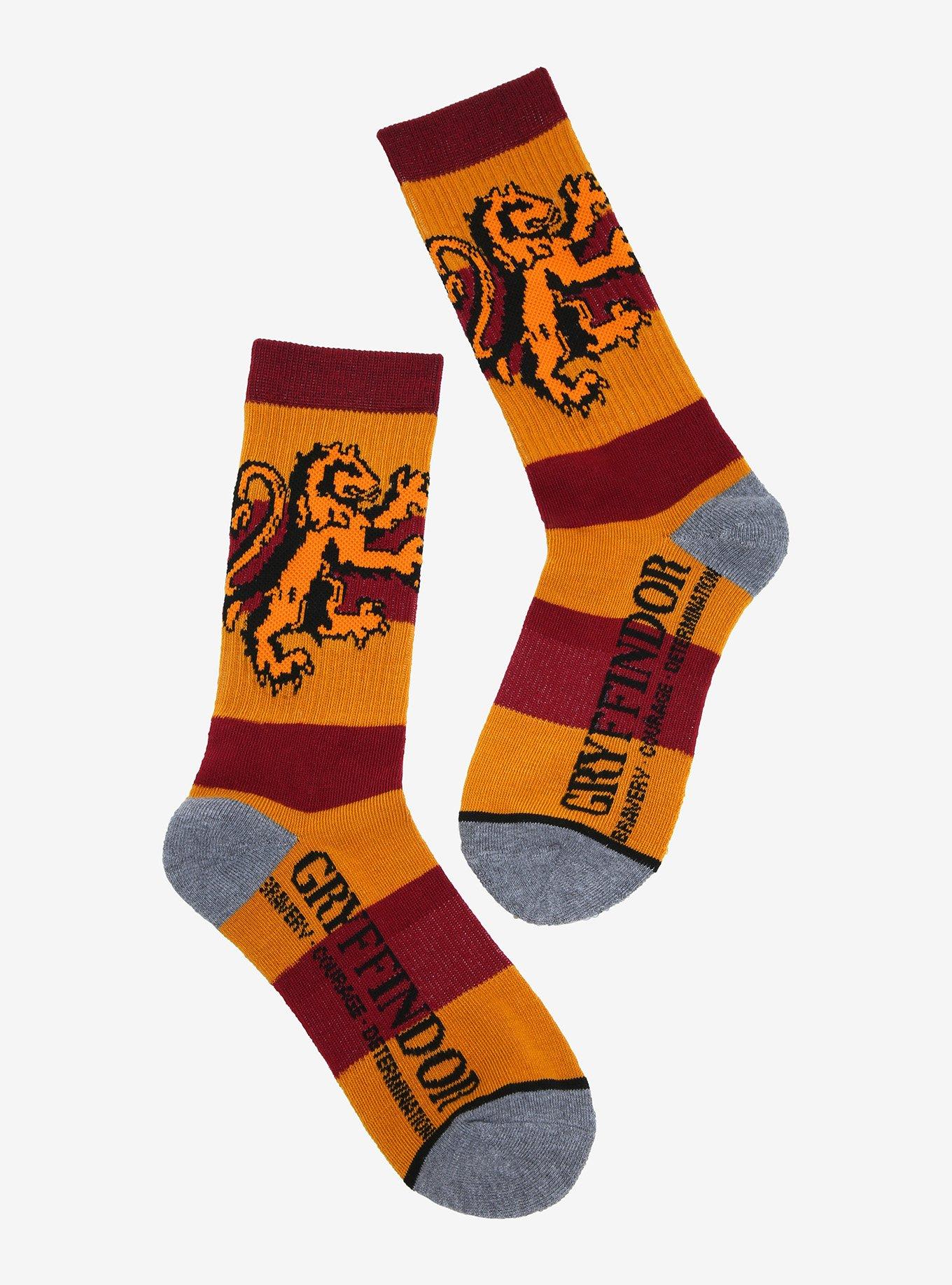 Harry Potter Gryffindor Bold Stripe Crew Socks, , hi-res view 1