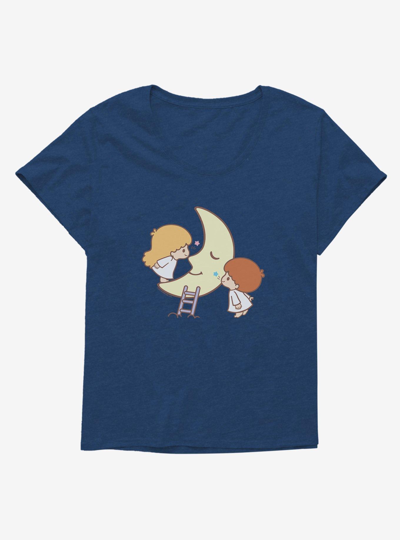 Little Twin Stars Moon Kisses Girls T-Shirt Plus