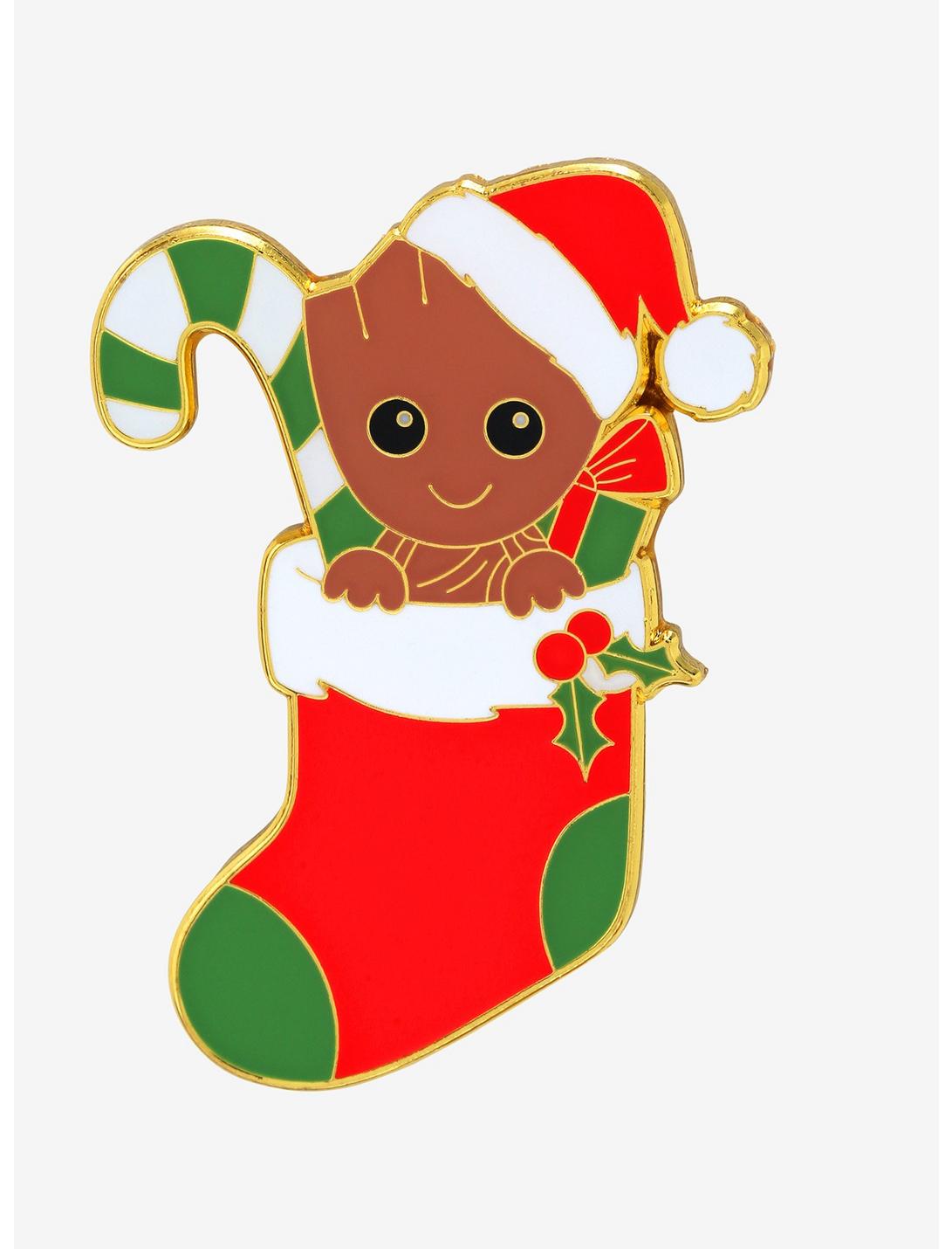 Loungefly Guardians of the Galaxy Groot Stocking Enamel Pin - BoxLunch Exclusive , , hi-res