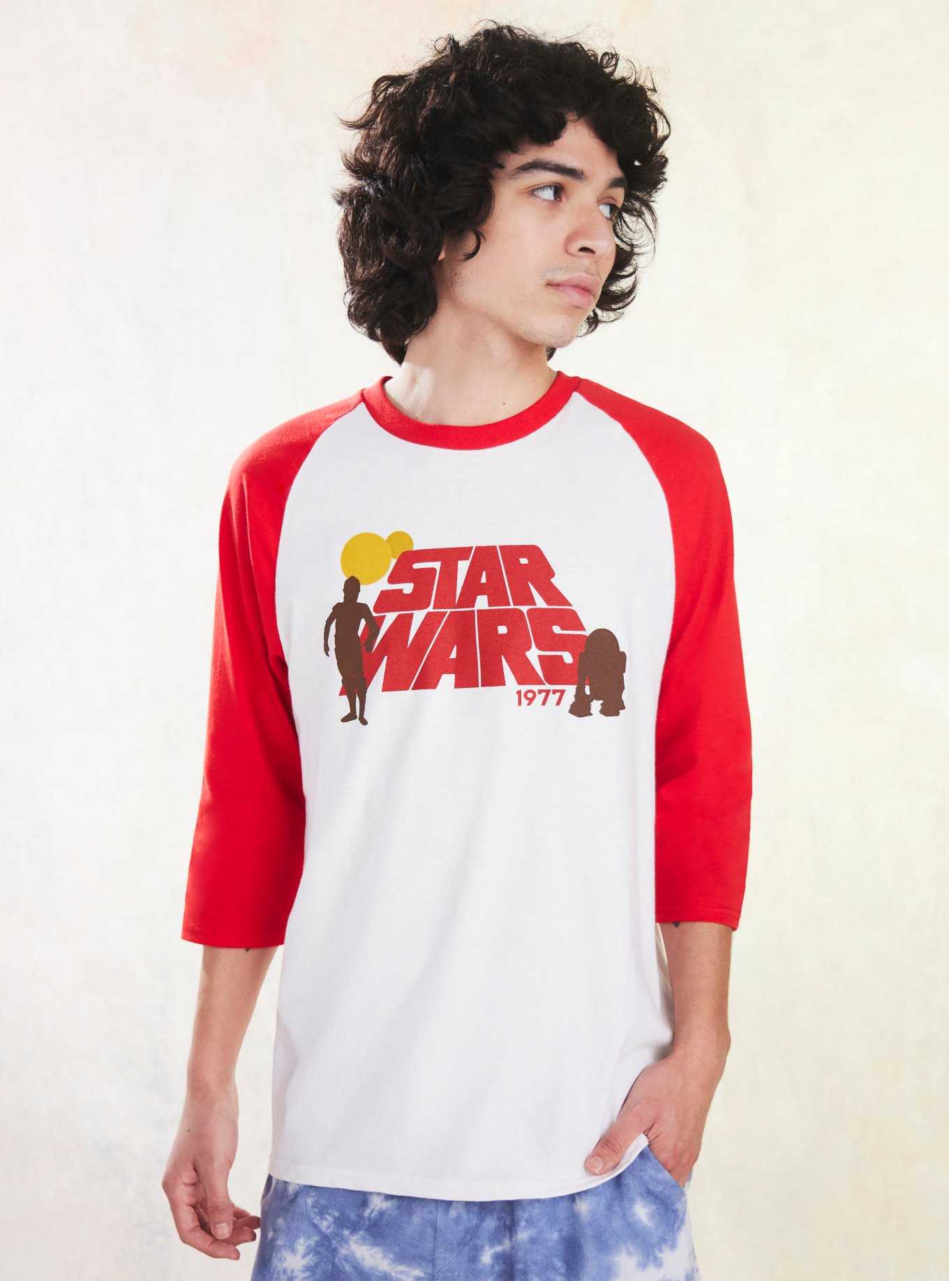 Our Universe Star Wars Logo Droids Raglan T-Shirt, , hi-res