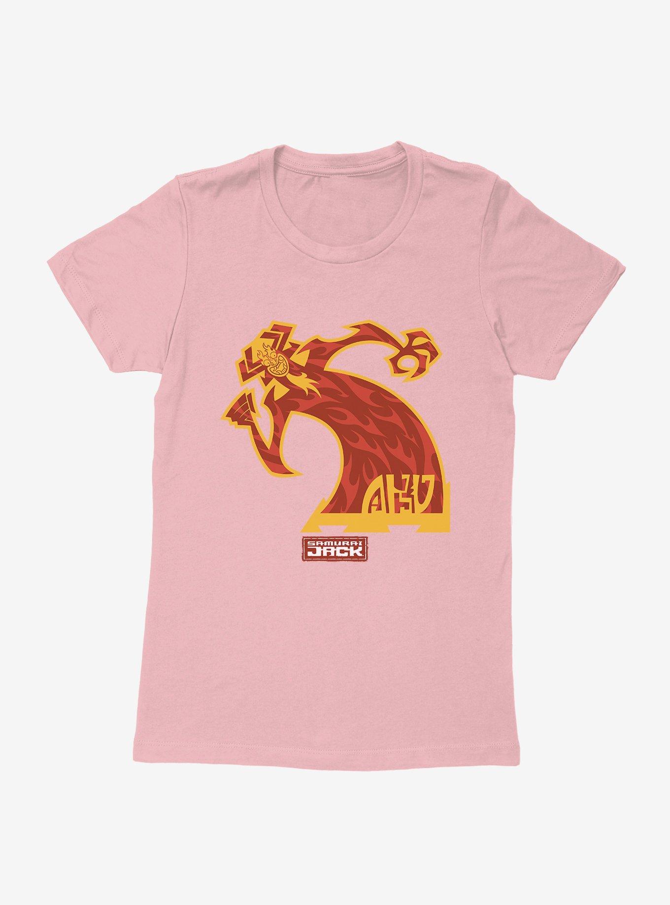 Samurai Jack Aku Silhouette Womens T-Shirt, LIGHT PINK, hi-res