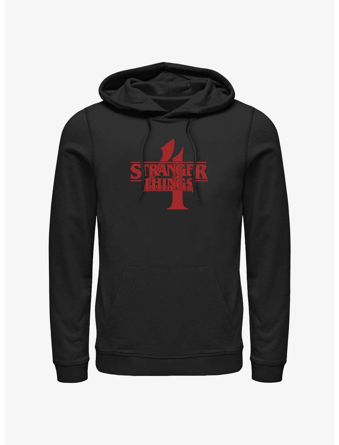Stranger Things Season 4 Logo Hoodie, BLACK, hi-res