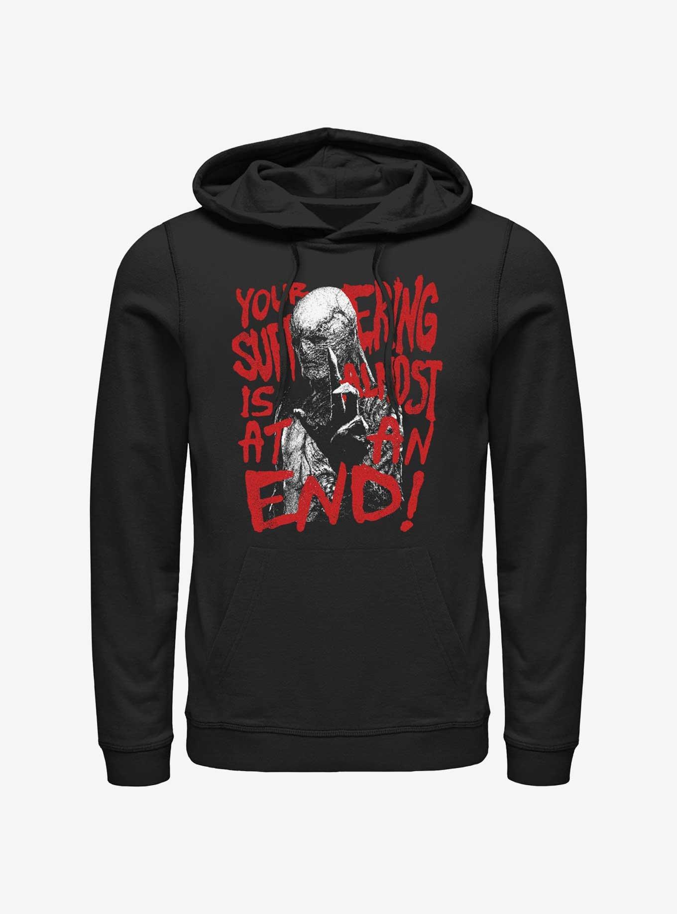 Stranger Things Your Suffering Is Almost At An End Hoodie, BLACK, hi-res