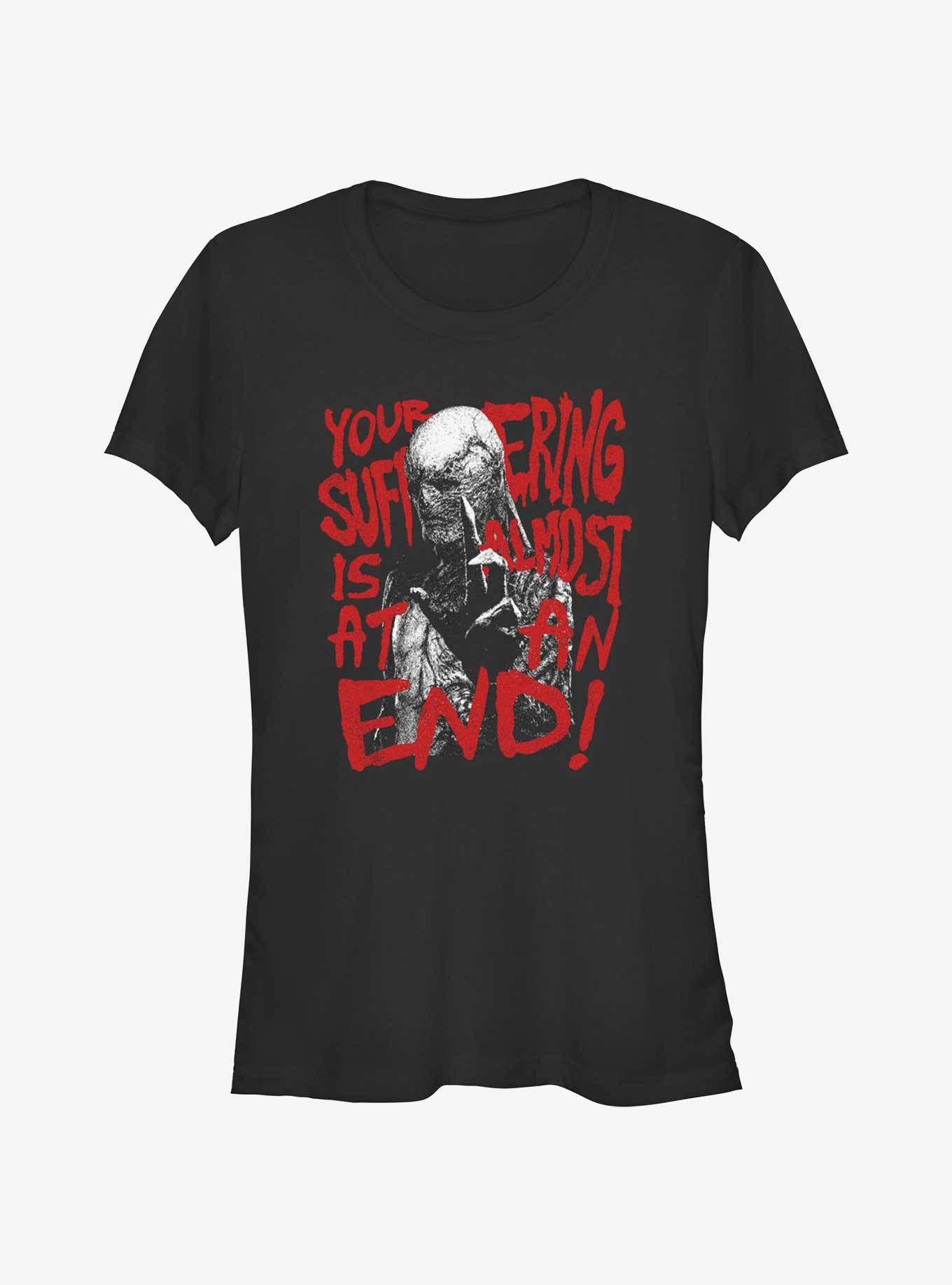 Stranger Things Your Suffering Is Almost At An End Girls T-Shirt, BLACK, hi-res