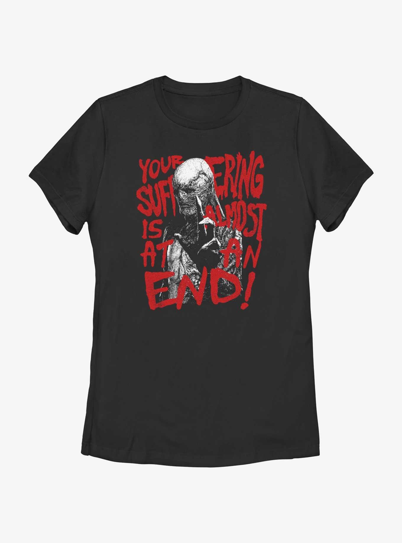 Stranger Things 4 Suffer The Ender Womens T-Shirt, BLACK, hi-res