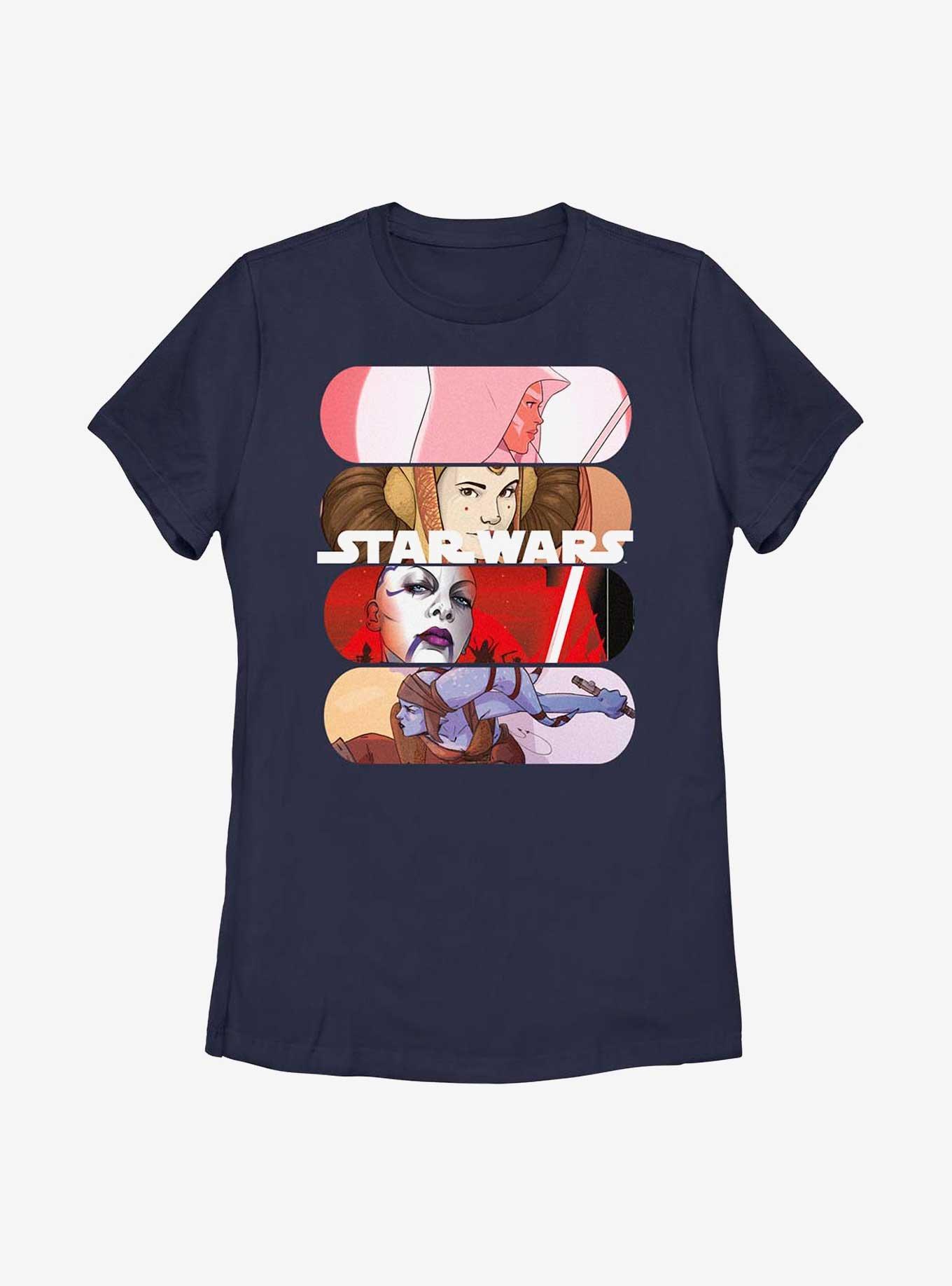 Star Wars Women Stack Womens T-Shirt, NAVY, hi-res