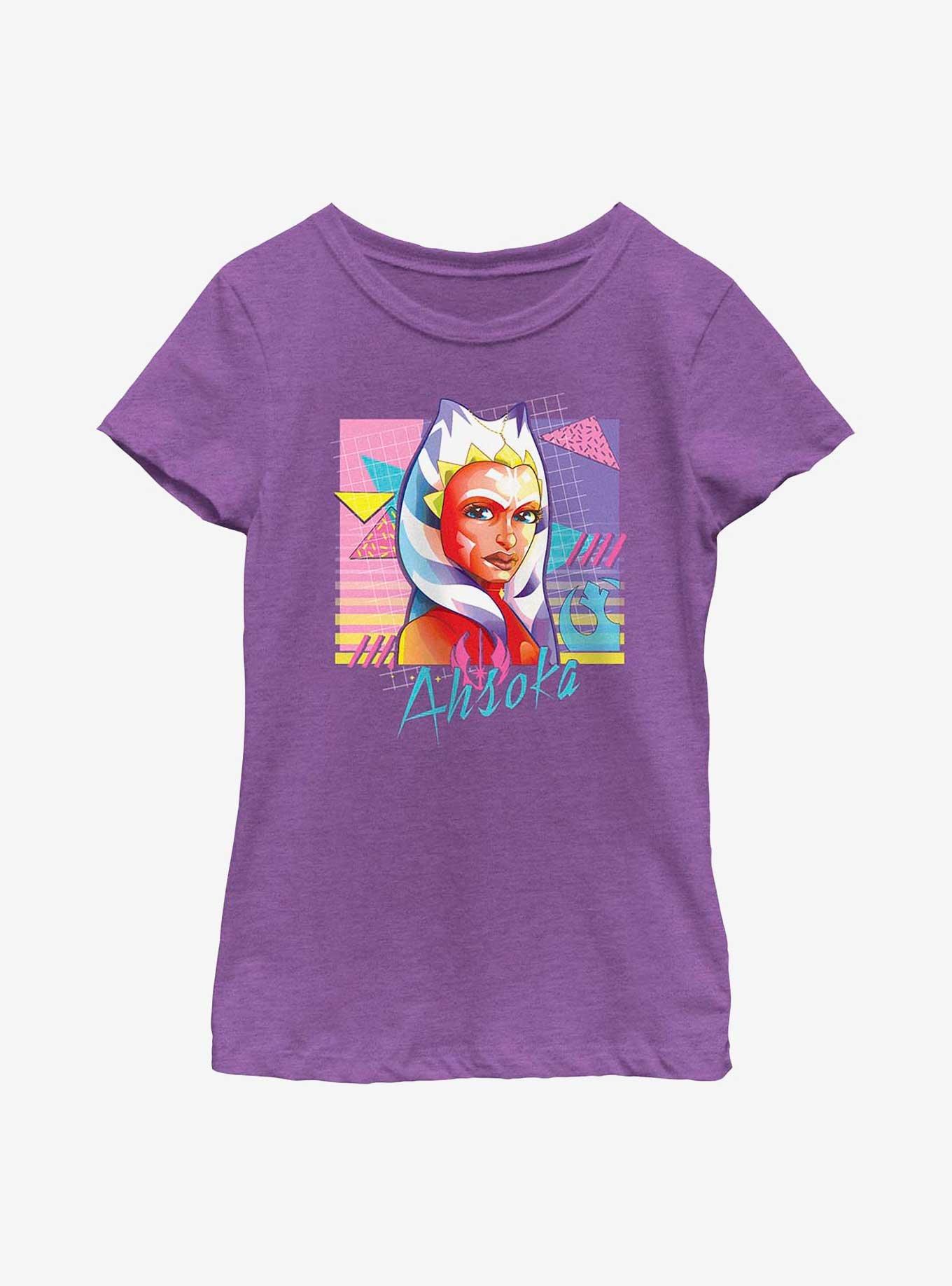 Star Wars Ahsoka Memphis Youth Girls T-Shirt, PURPLE BERRY, hi-res