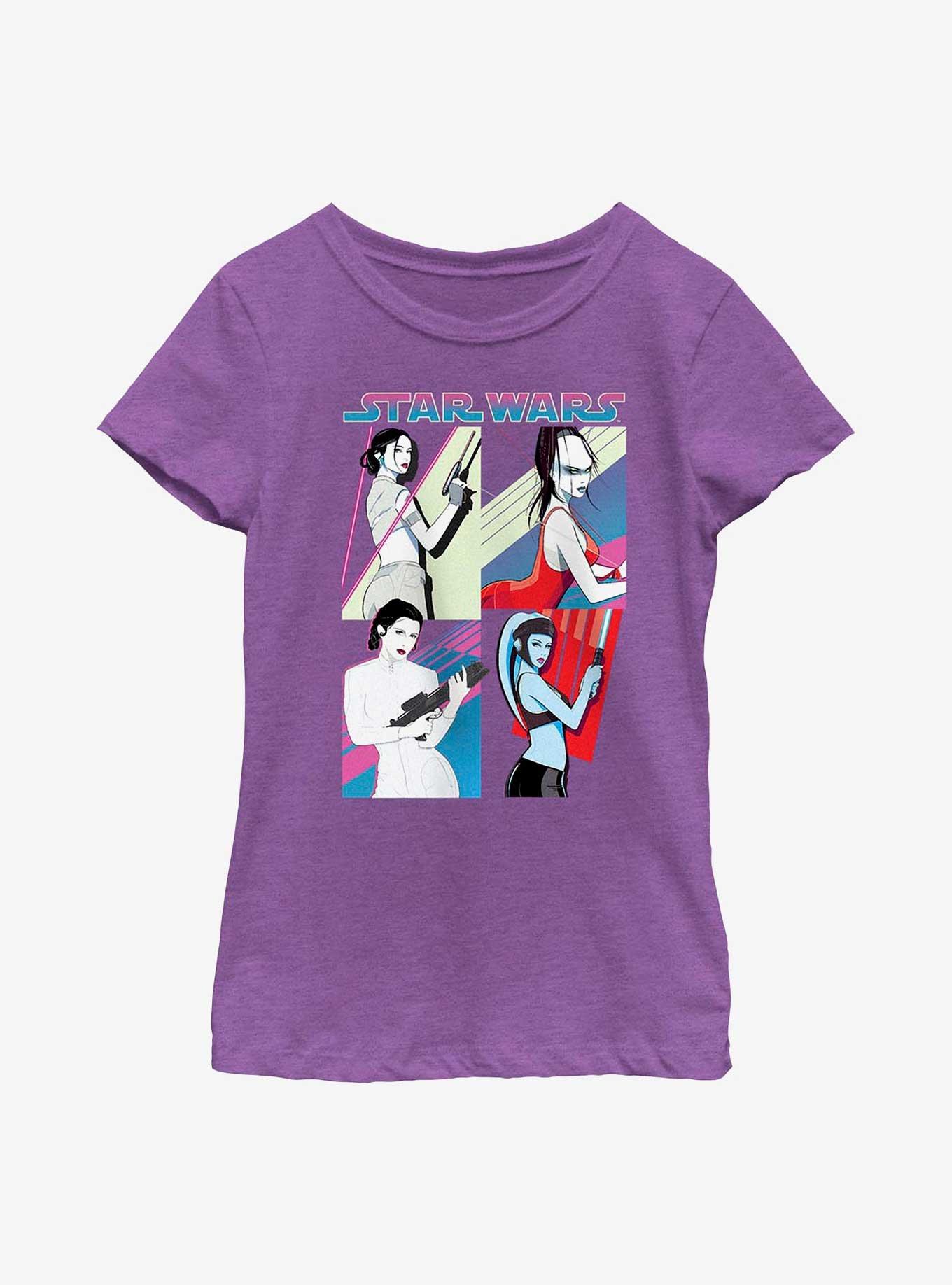 Star Wars Fiesty Fighting Females Youth Girls T-Shirt, , hi-res