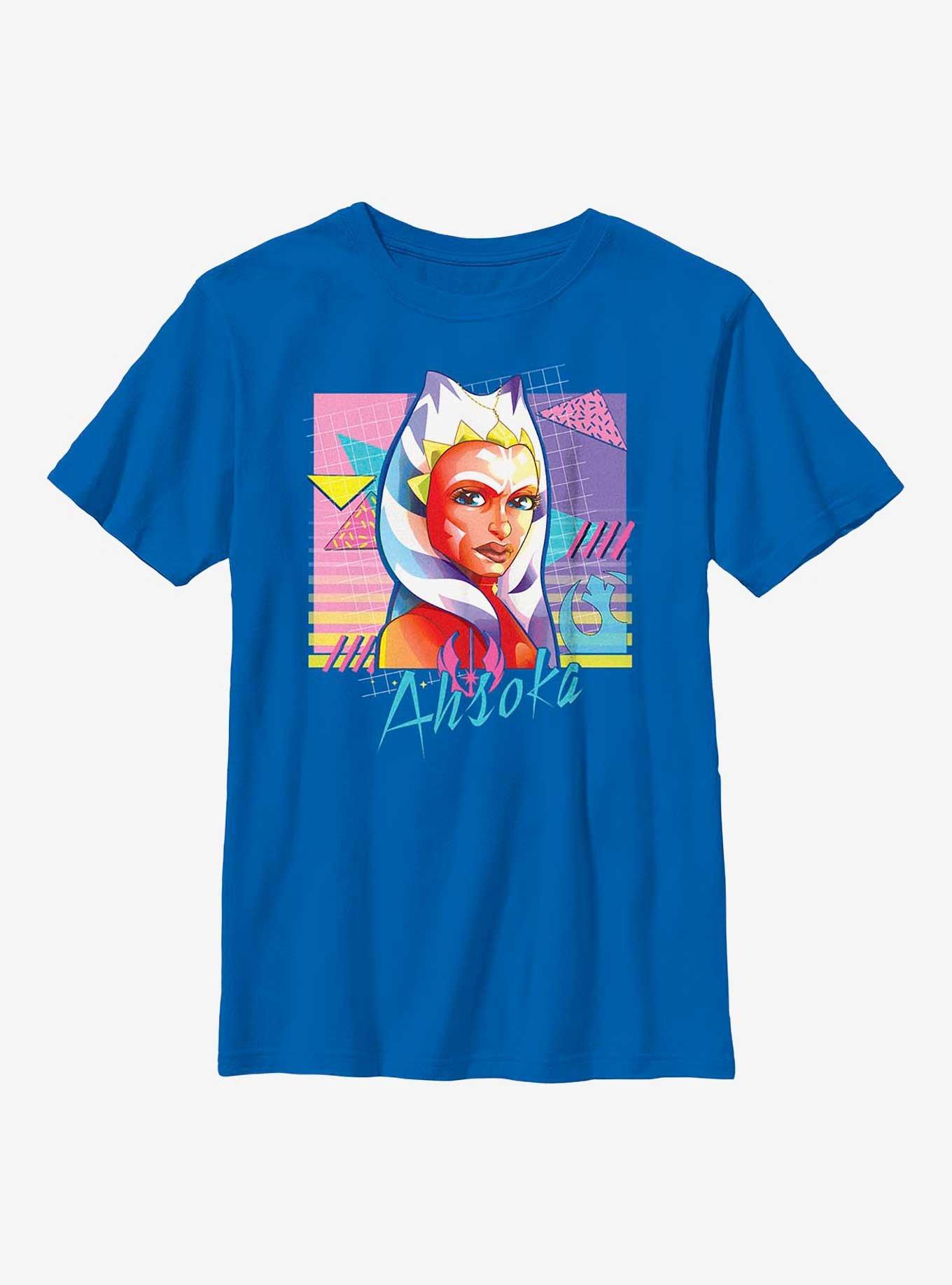 Star Wars Ahsoka Memphis Youth T-Shirt, ROYAL, hi-res