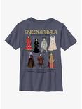 Star Wars Amidala's Gowns Youth T-Shirt, NAVY HTR, hi-res