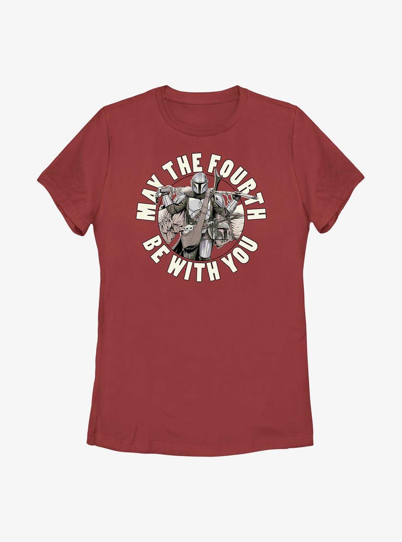 Star Wars The Mandalorian May The Fourth Be With You Womens T-Shirt, RED, hi-res