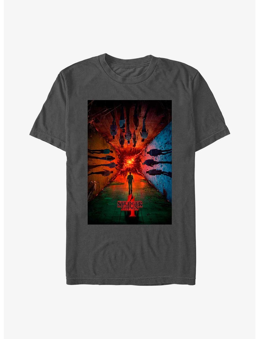 Stranger Things 4 Season Poster T-Shirt, CHARCOAL, hi-res
