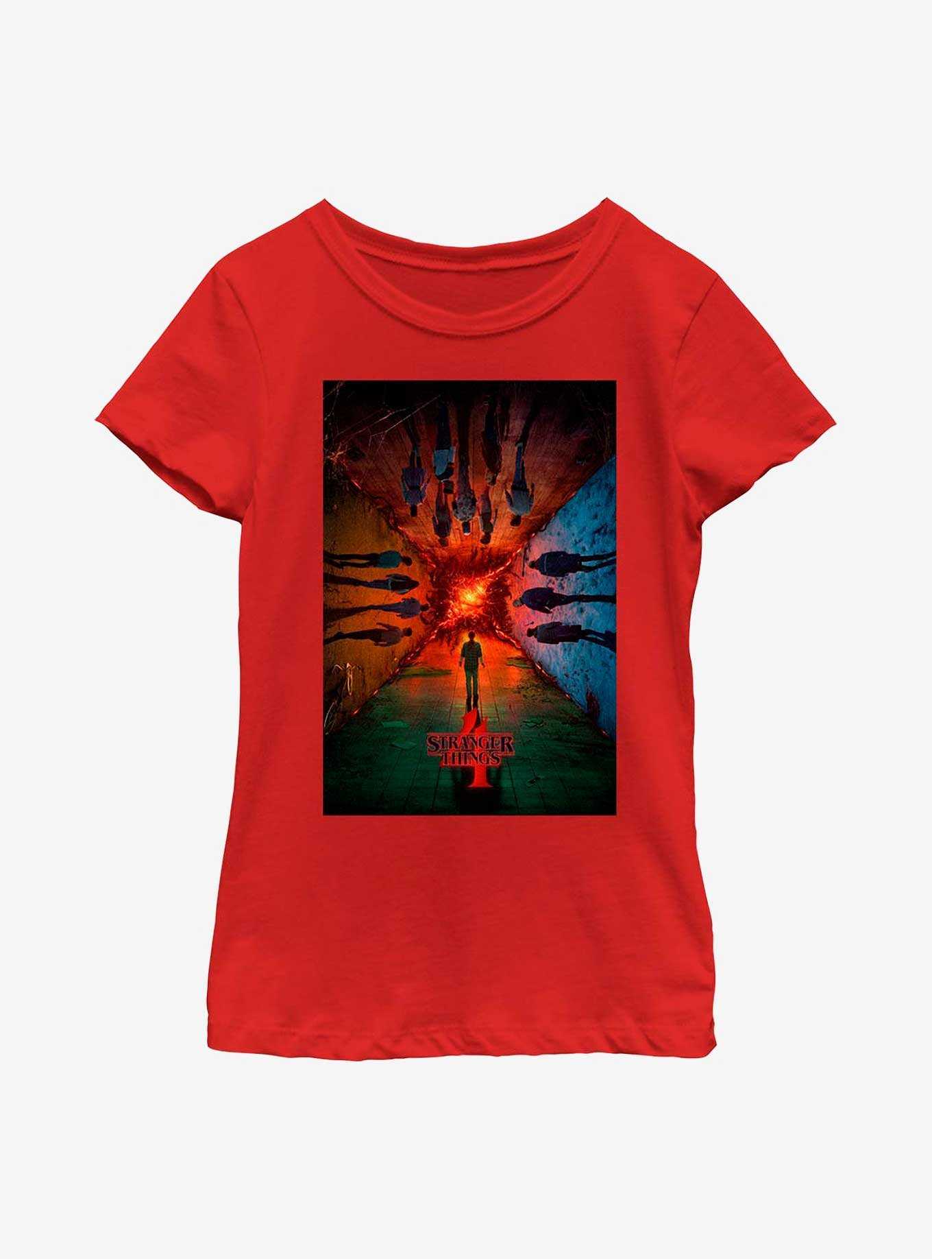 Stranger Things 4 Season Poster Youth Girls T-Shirt, , hi-res