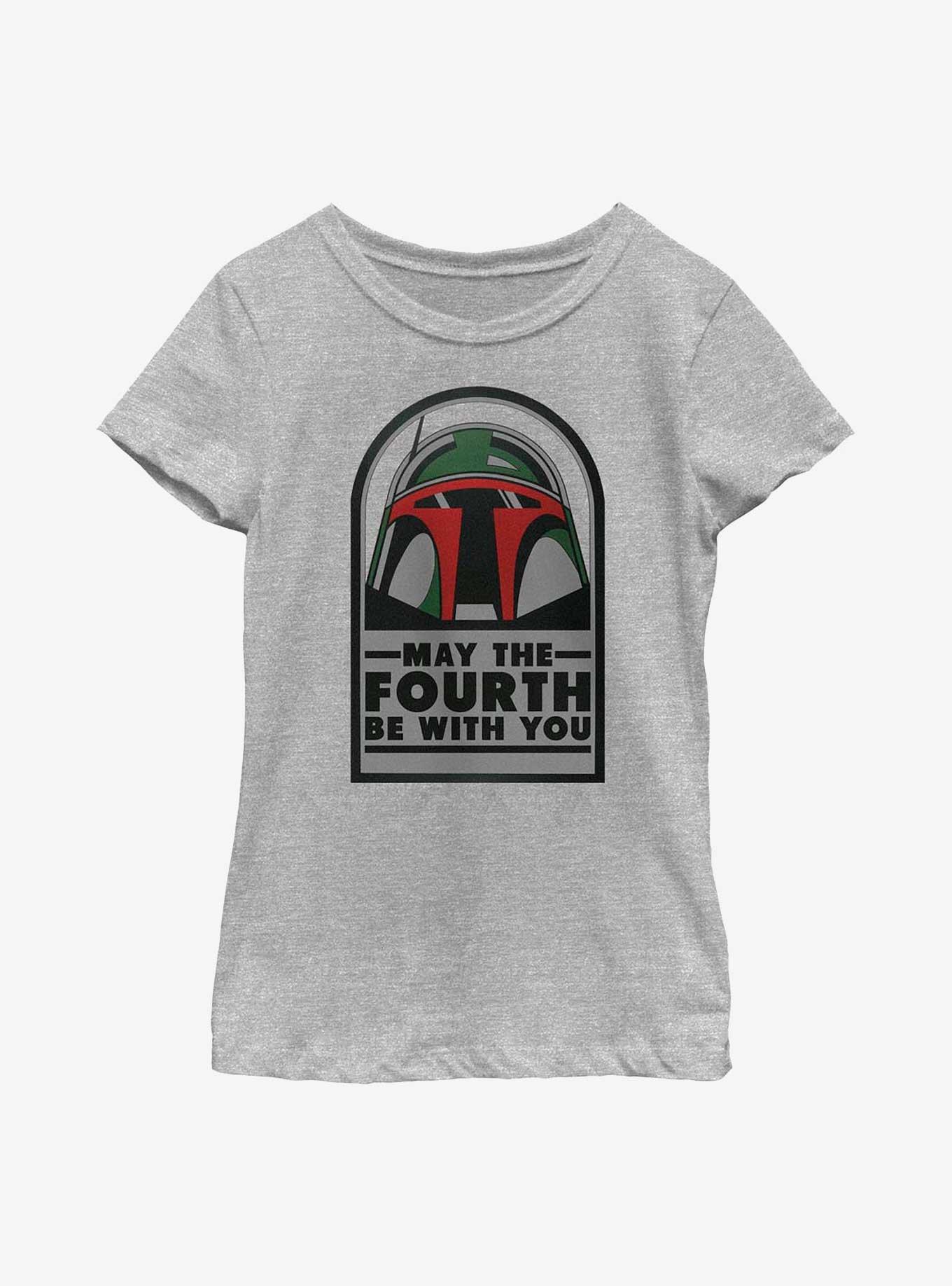 Star Wars May The Fourth Boba 4th Youth Girls T-Shirt, ATH HTR, hi-res