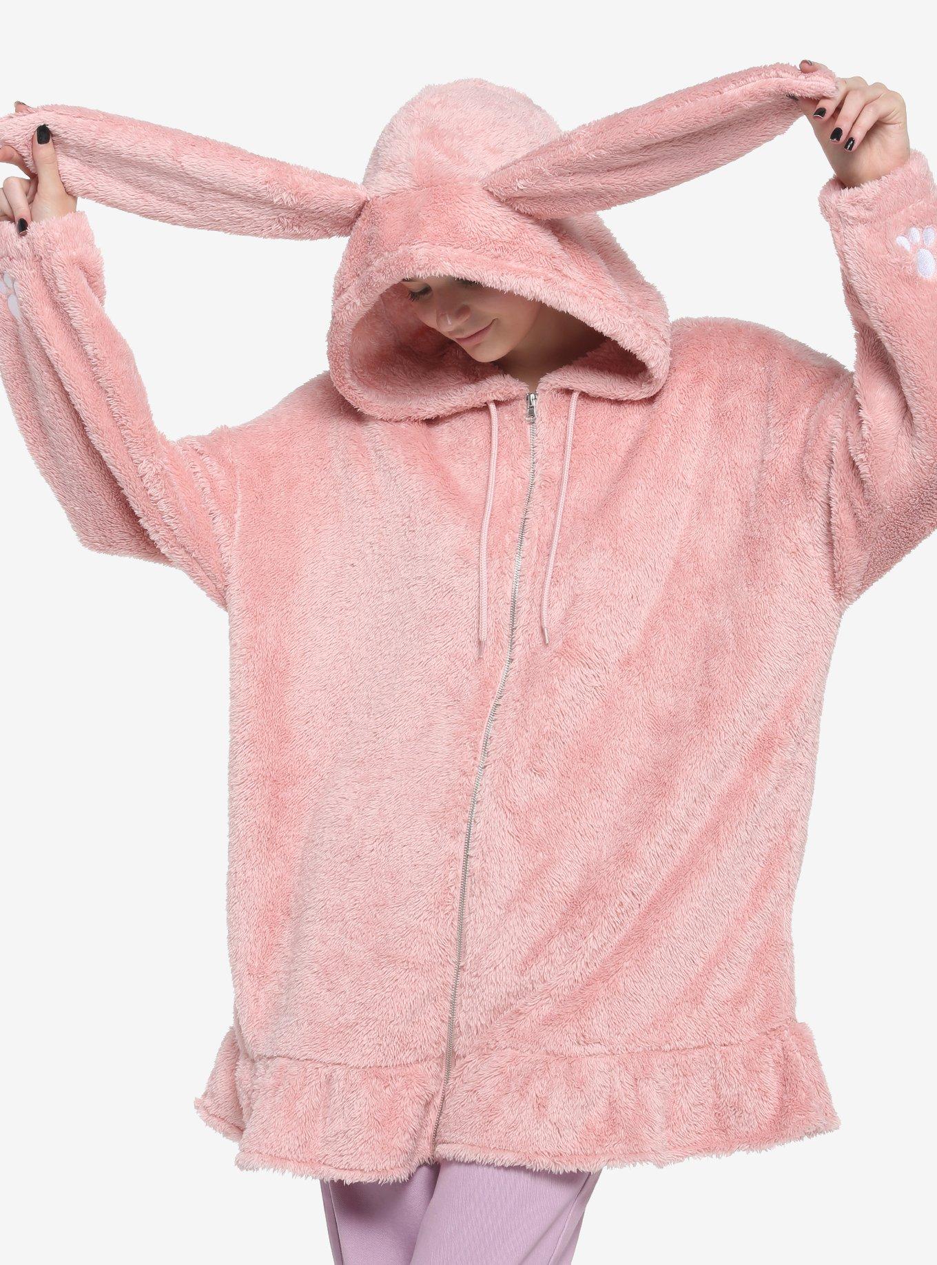 Fluffy pink clearance hoodie