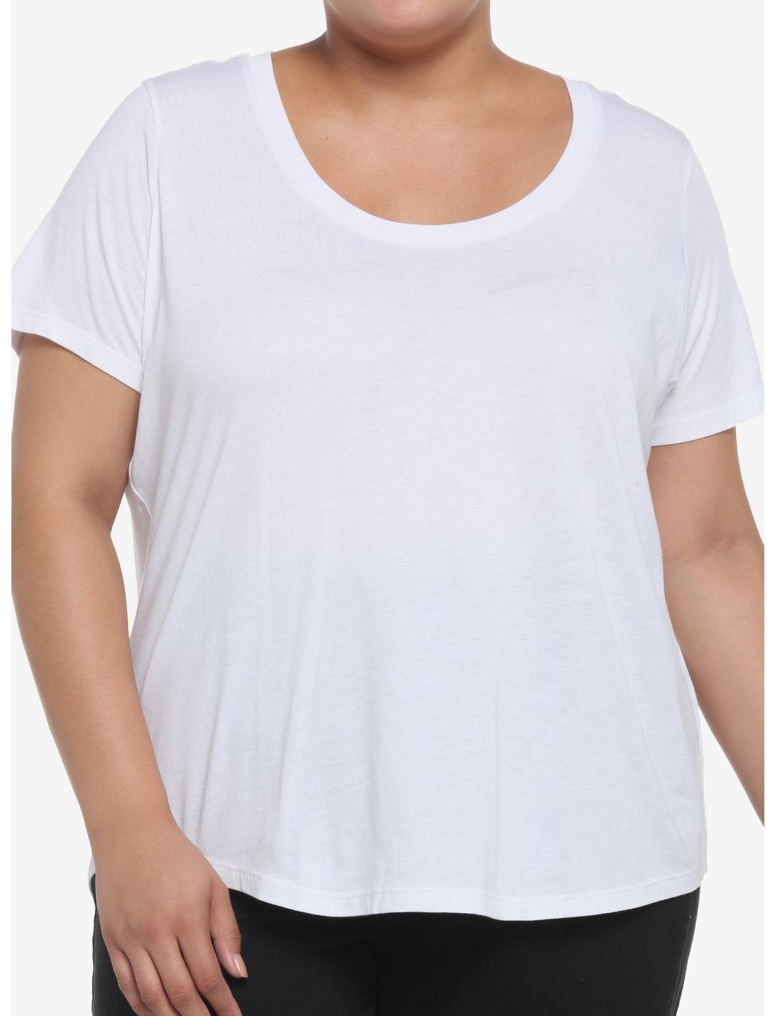 Her Universe White Scoop Neck Favorite T-Shirt Plus Size, CLOUD DANCER, hi-res