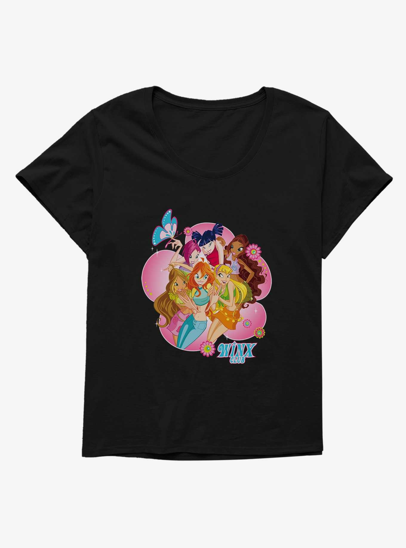 Winx Club Join The Club Flowers Womens T-Shirt Plus Size, , hi-res