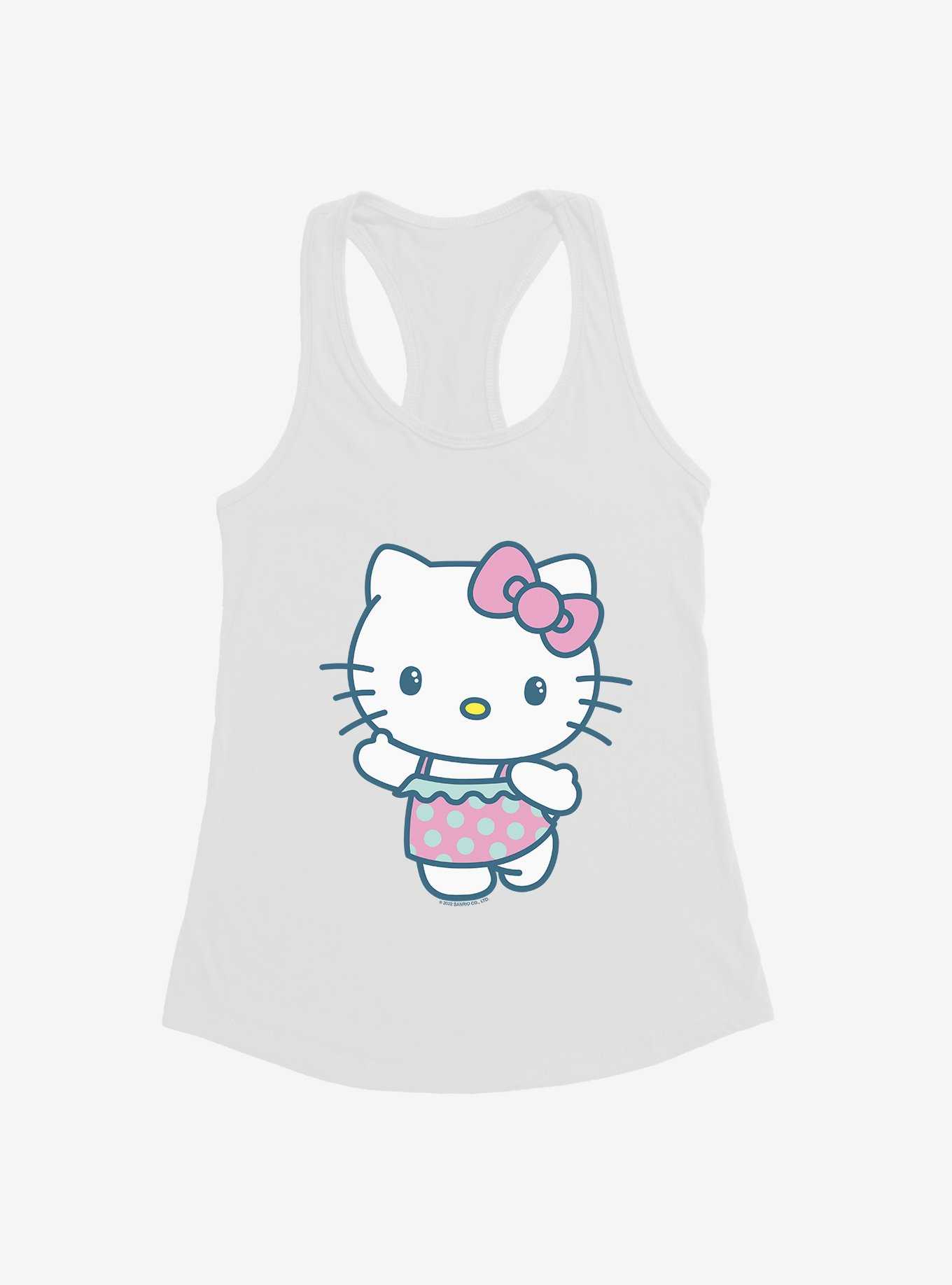 Hello Kitty Kawaii Vacation Ruffles Swim Outfit Girls Tank, , hi-res