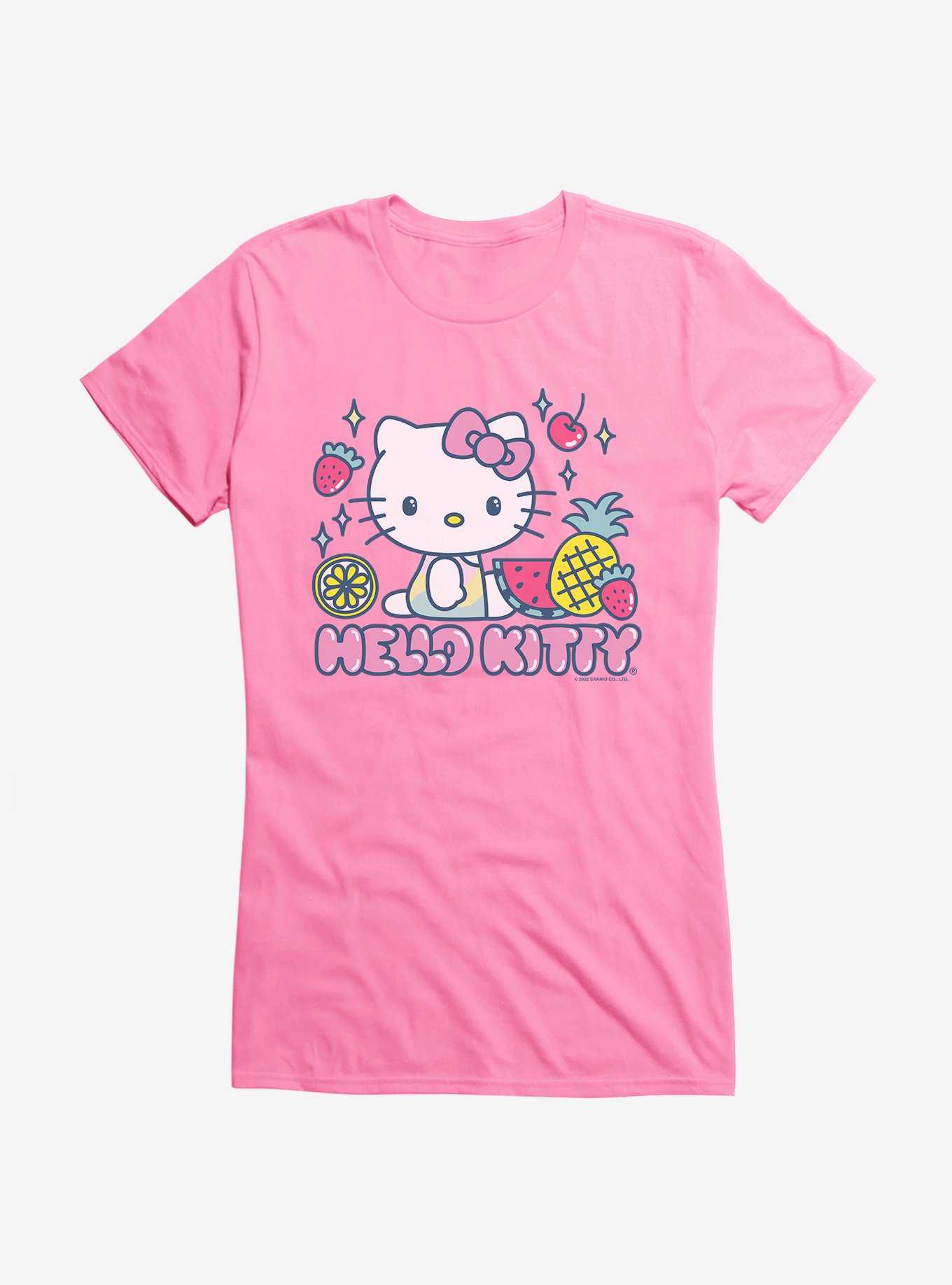 Hello Kitty Kawaii Vacation Fruity Icon Girls T-Shirt, CHARITY PINK, hi-res