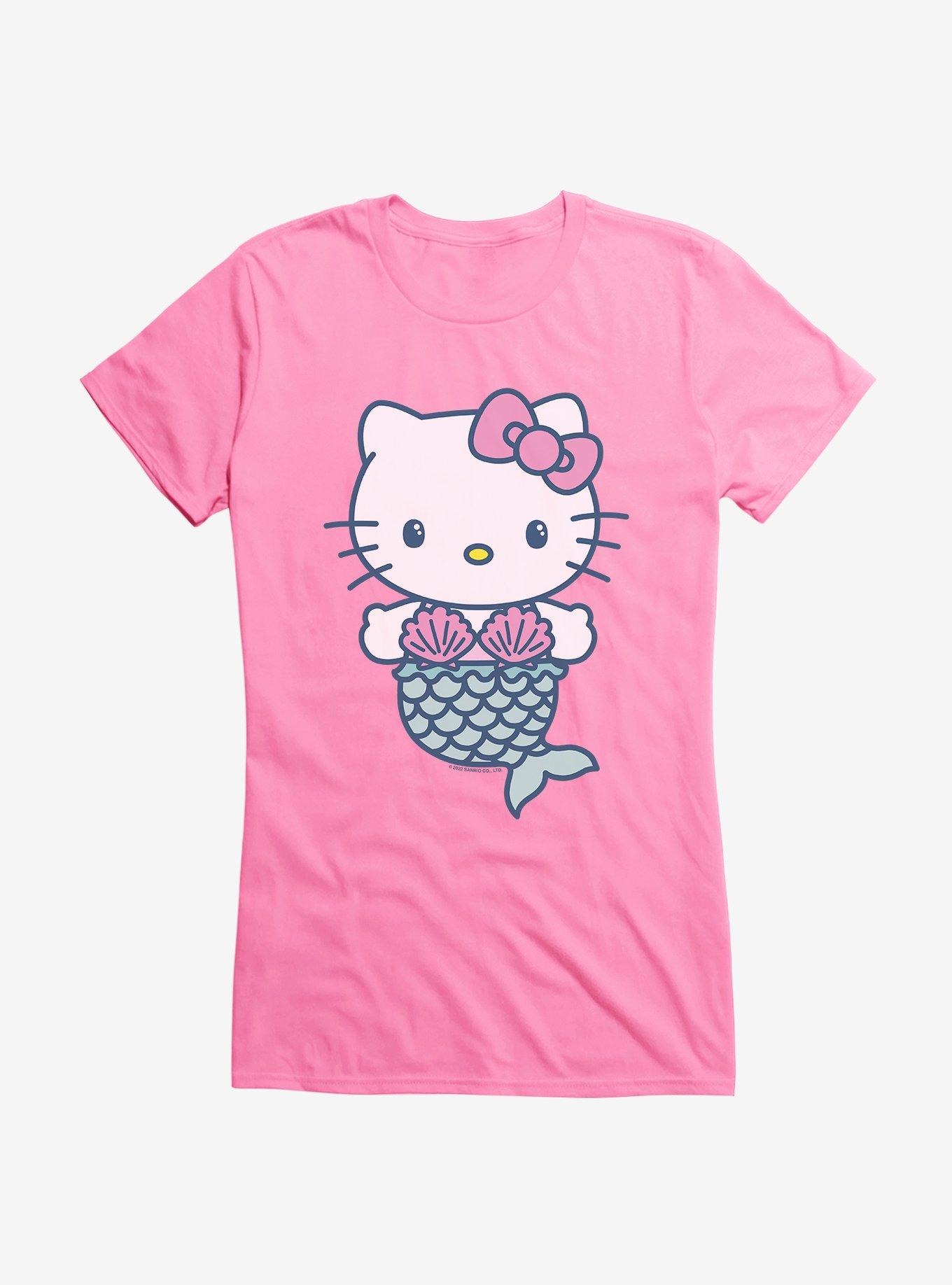 Hello Kitty Kawaii Vacation Mermaid Outfit Girls T-Shirt, CHARITY PINK, hi-res