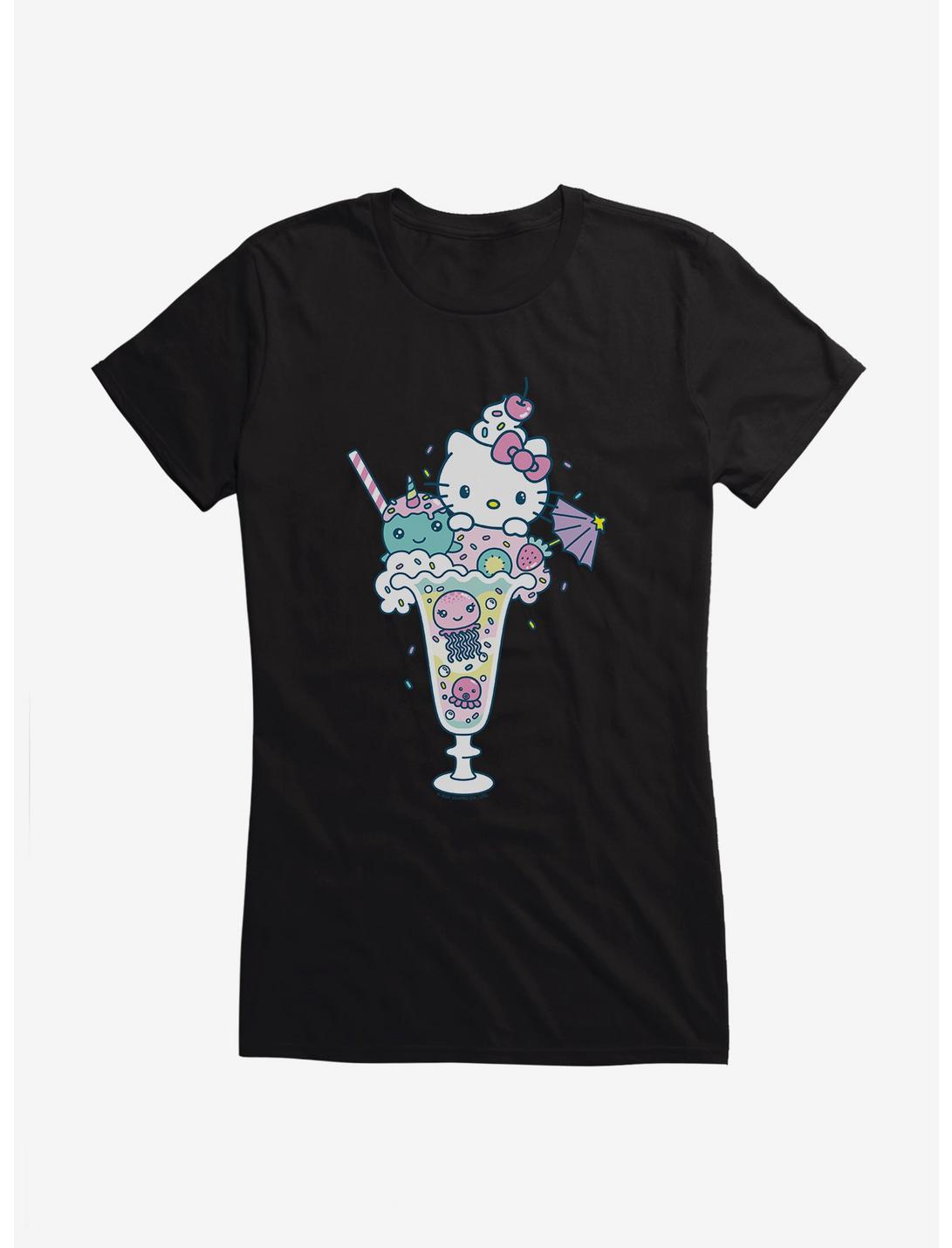 Hello Kitty Kawaii Vacation Milkshake Dreams Girls T-Shirt, BLACK, hi-res