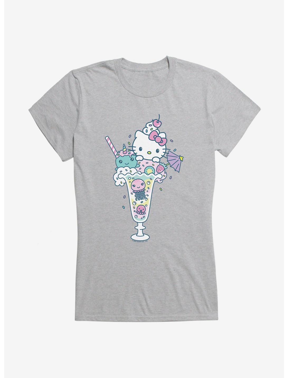 Hello Kitty Kawaii Vacation Milkshake Dreams Girls T-Shirt, HEATHER, hi-res