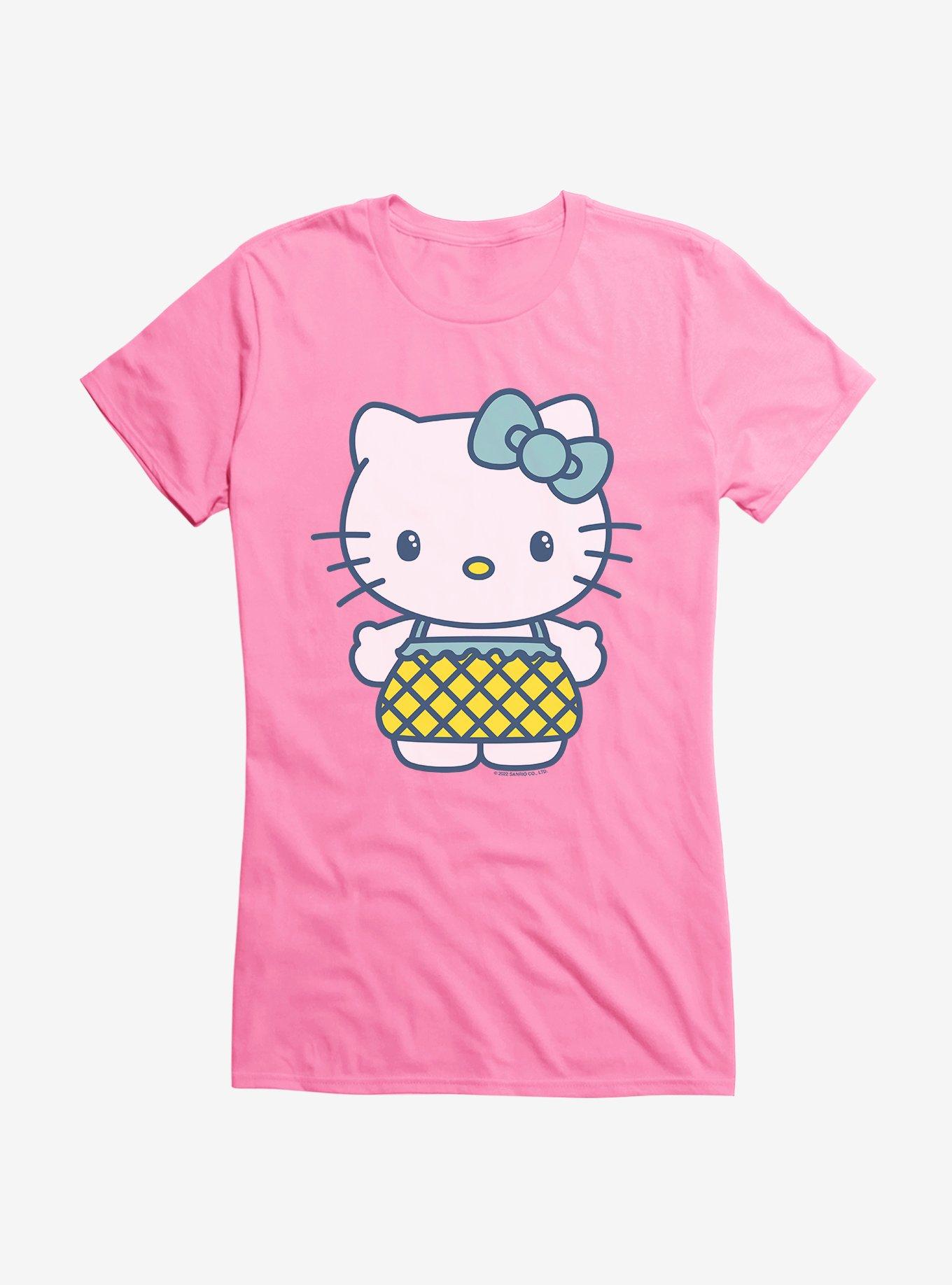 Hello Kitty Kawaii Vacation Pineapple Outfit Girls T-Shirt, CHARITY PINK, hi-res