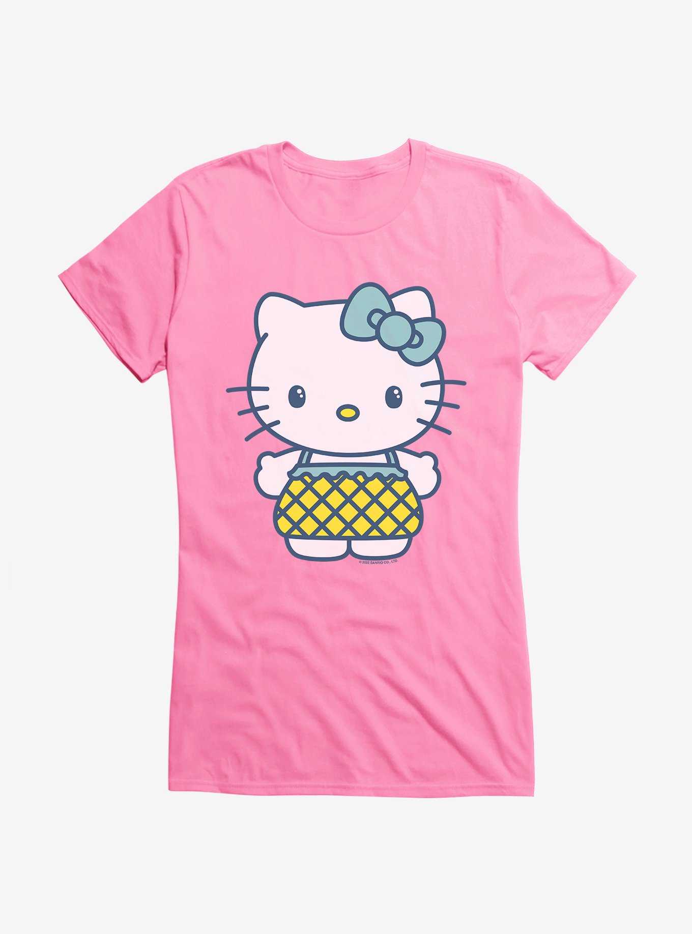 Hello Kitty Kawaii Vacation Pineapple Outfit Girls T-Shirt, CHARITY PINK, hi-res