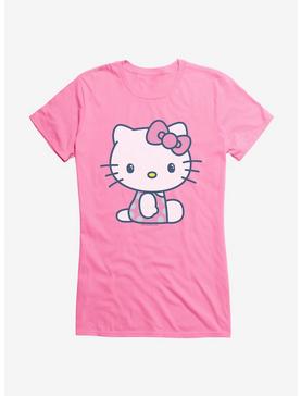 Hello Kitty Kawaii Vacation Polka Dot Swim Outfit Girls T-Shirt, CHARITY PINK, hi-res