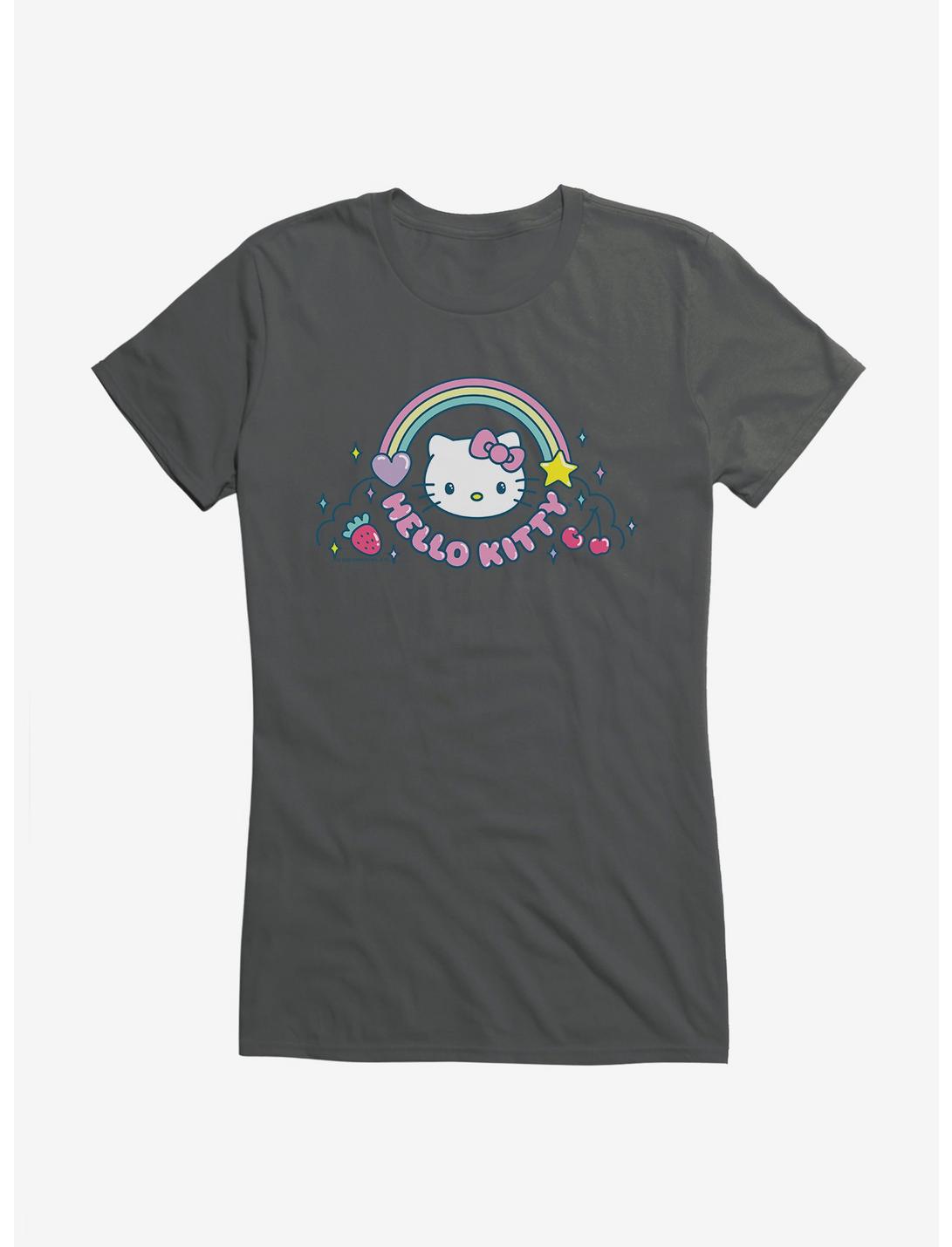 Hello Kitty Kawaii Vacation Rainbow Logo Girls T-Shirt, , hi-res