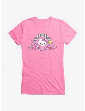 Hello Kitty Kawaii Vacation Rainbow Logo Girls T-Shirt, CHARITY PINK, hi-res