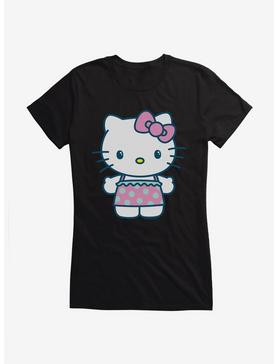 Hello Kitty Kawaii Vacation Ruffles Outfit Girls T-Shirt, BLACK, hi-res