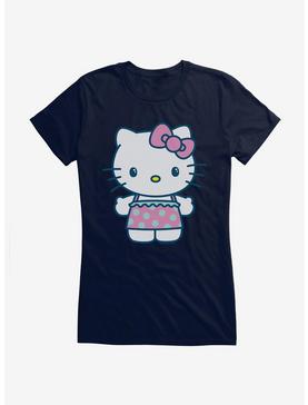 Hello Kitty Kawaii Vacation Ruffles Outfit Girls T-Shirt, NAVY, hi-res