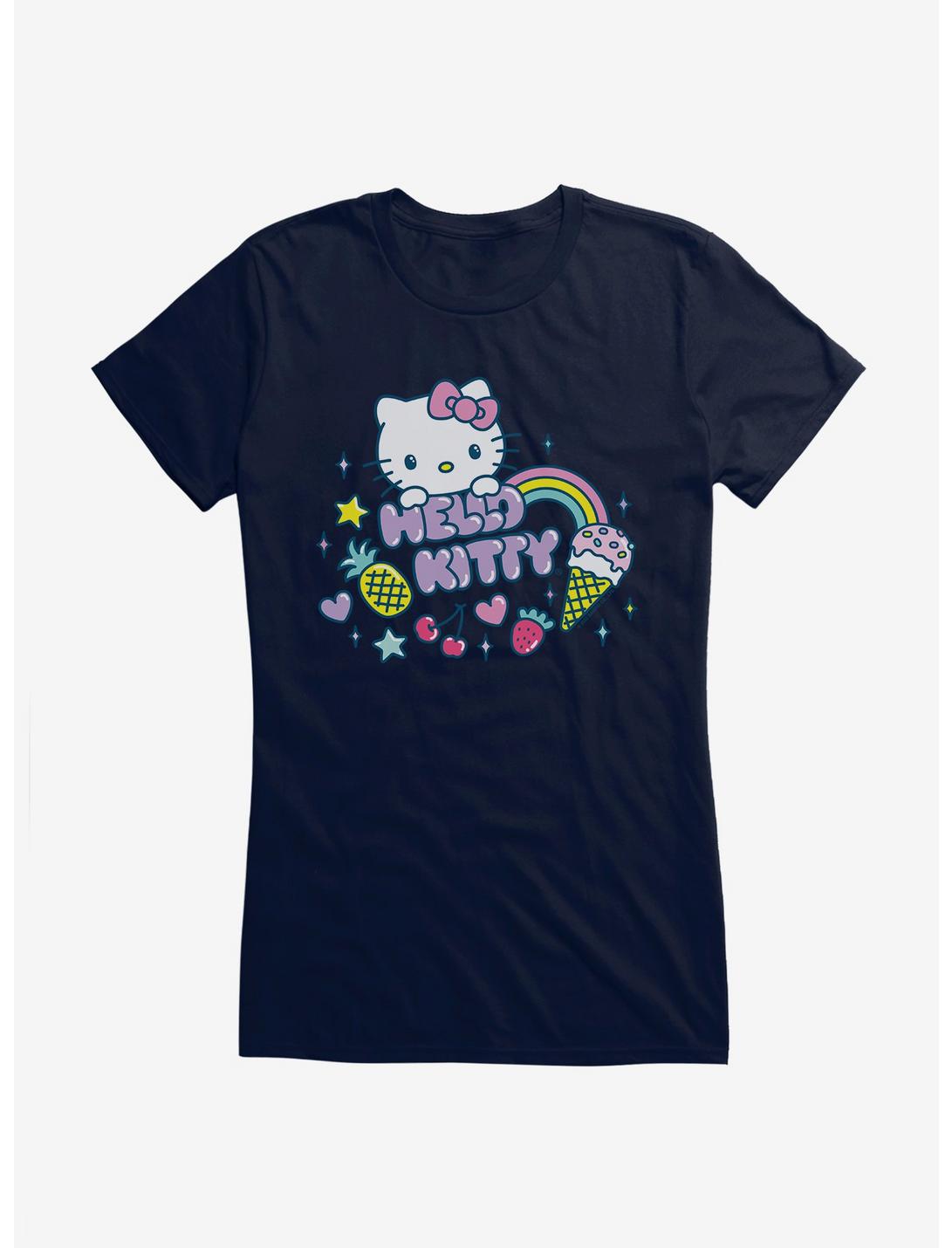 Hello Kitty Kawaii Vacation Sparkle Icon Girls T-Shirt, NAVY, hi-res