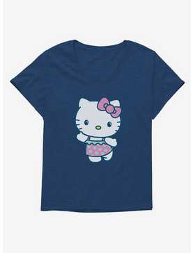 Hello Kitty Kawaii Vacation Ruffles Swim Outfit Girls T-Shirt Plus Size, , hi-res