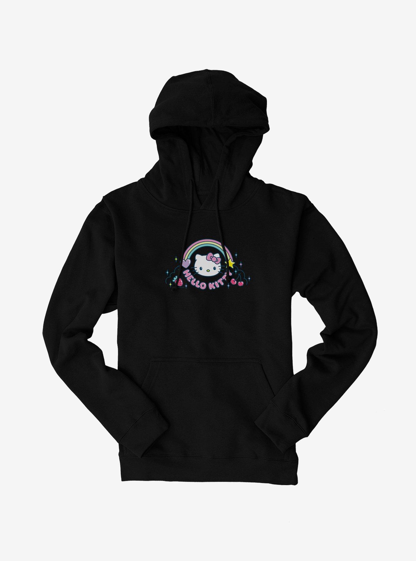 Hello Kitty Kawaii Vacation Rainbow Logo Hoodie, , hi-res