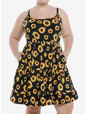 Sunflower Tiered Strappy Dress Plus Size, , hi-res