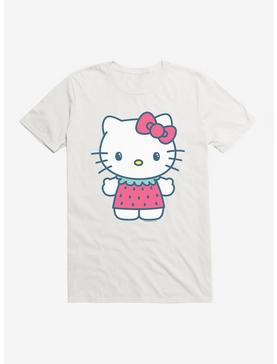 Hello Kitty Kawaii Vacation Strawberry Outfit T-Shirt, WHITE, hi-res